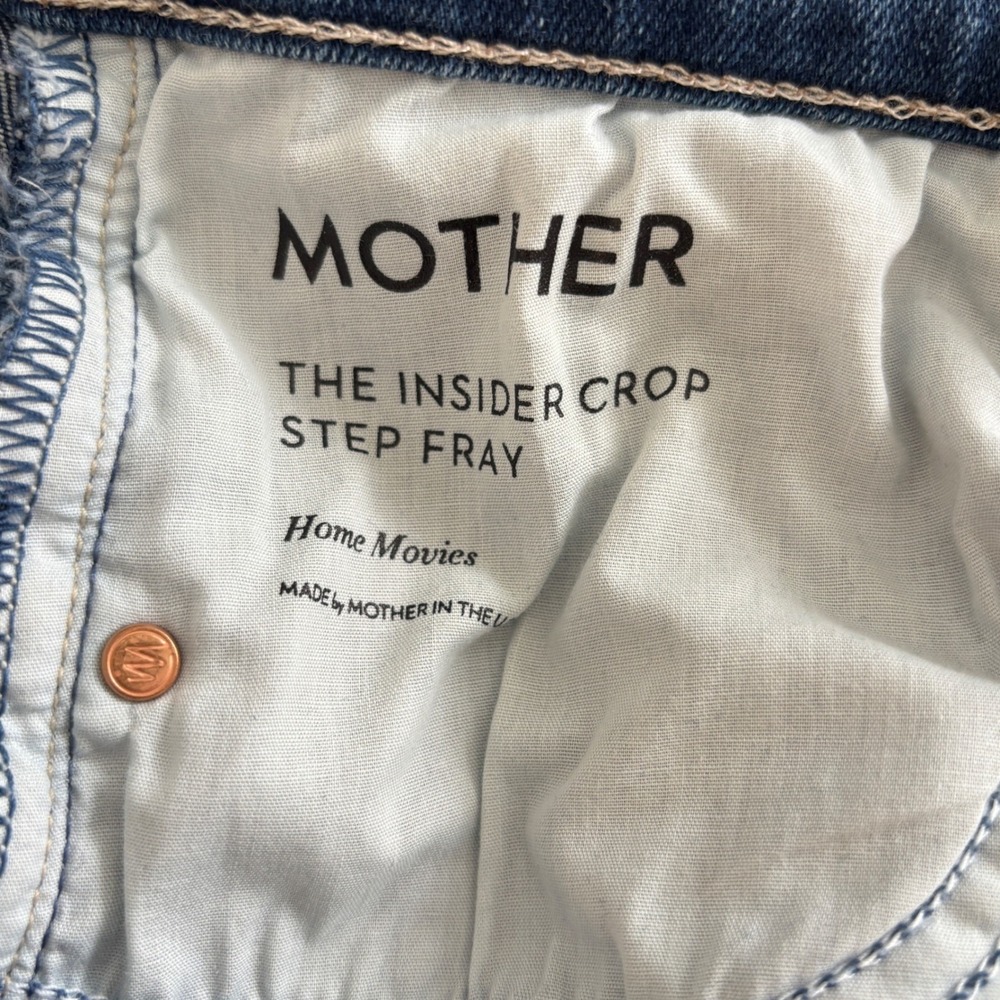 MOTHER Denim Womens Jeans Insider Crop Step Fray Size 29 Home Movies - Picture 10 of 11